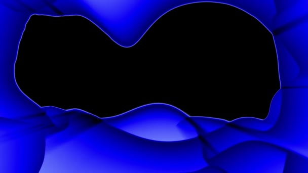 Blue and black motion backgrounds with flying abstract lights, background animation — Vídeo de stock