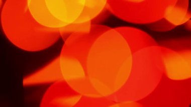흐린된 빨강과 주황색 빛 bokeh, defocused 모션 배경