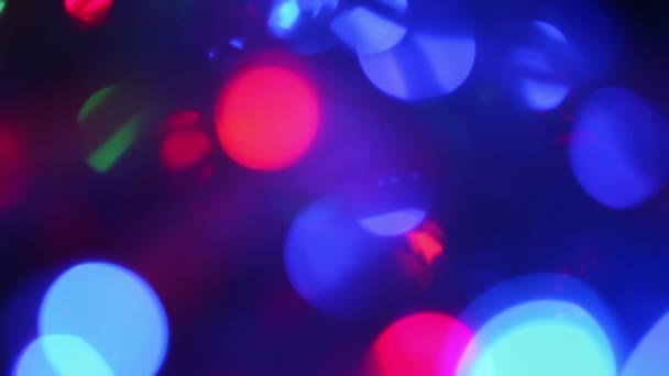 Suddiga blå och rosa ljus med bokeh, defocused rörelse bakgrunden — Stockvideo