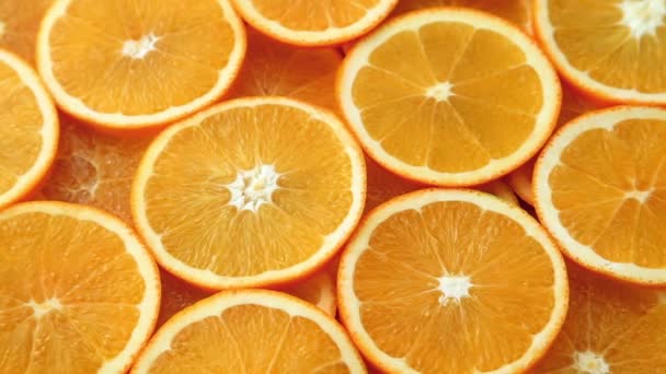 Fatias de laranja — Vídeo de Stock