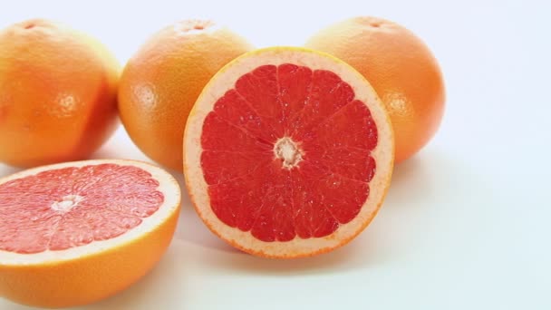 Grapefruit vruchten, beweging achtergrond — Stok video