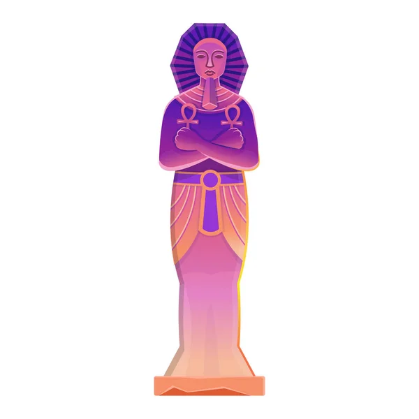 Sarcophagus Mummy Ankhs Pedestal Cartoon Vector Illustration — Vettoriale Stock