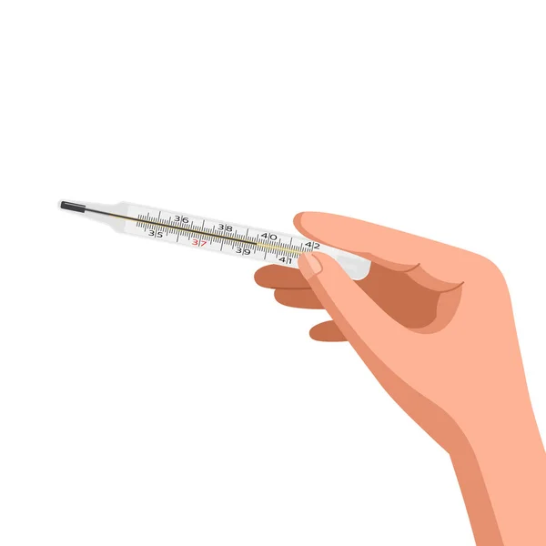 Thermomètres Traditionnels Mercure Pour Mesurer Température Corporelle — Image vectorielle