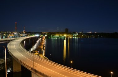Lidingo bridge, Stockholm, Sweden clipart
