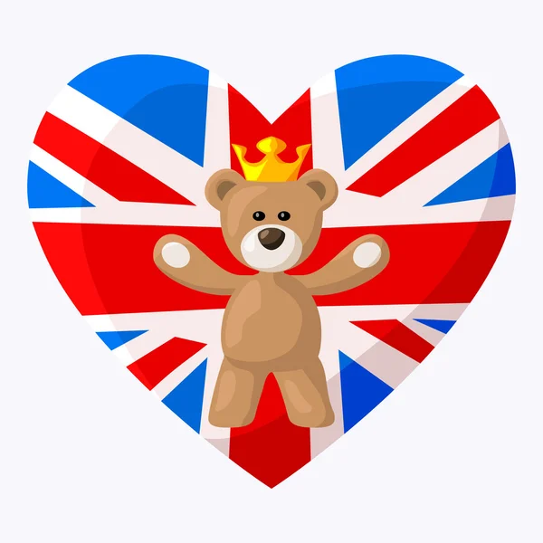 Ours en peluche anglais — Image vectorielle