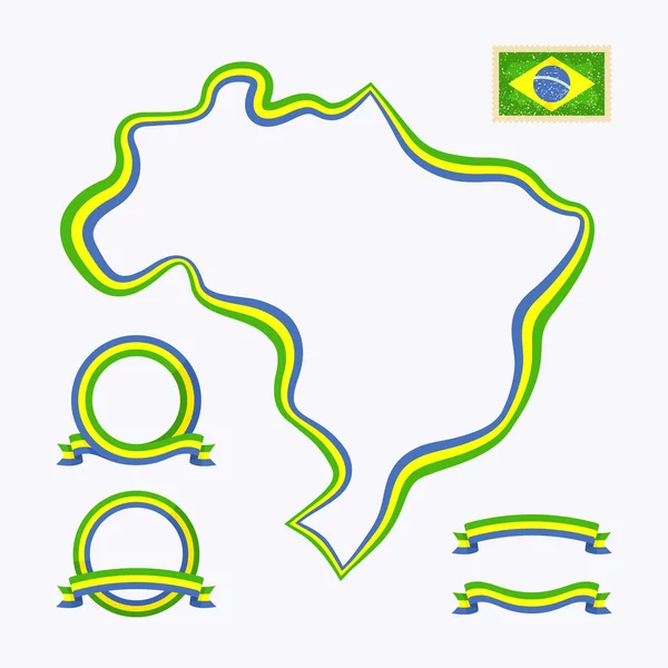브라질의 색상 — 스톡 벡터