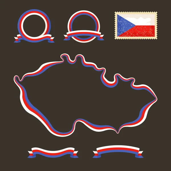 チェコ共和国の色 — ストックベクタ