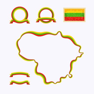 Colors of Lithuania clipart
