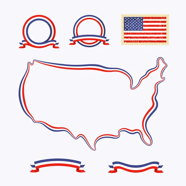 Colors of USA — Stock Vector