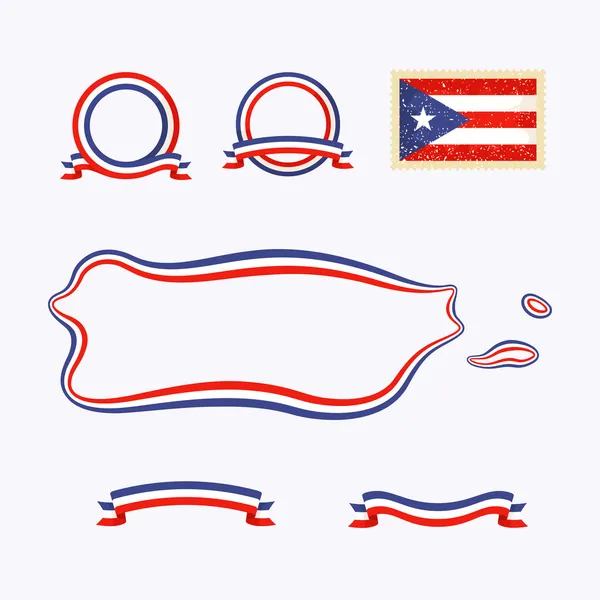 Cores de Porto Rico — Vetor de Stock