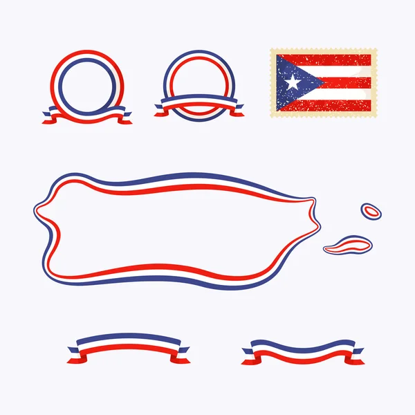 Barvy z puerto rico — Stockový vektor