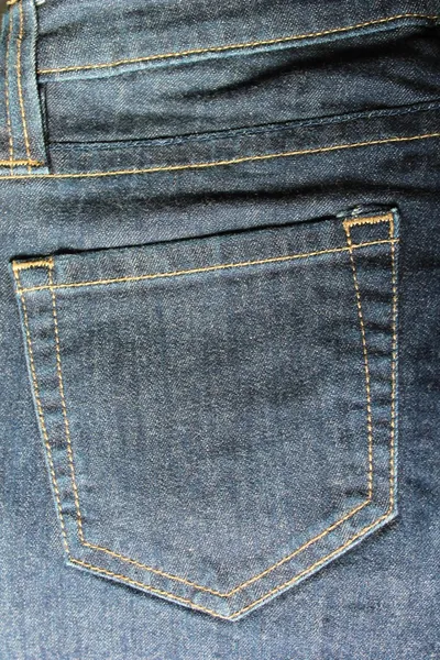 Blue jean denim pocket detail — Stock Photo, Image