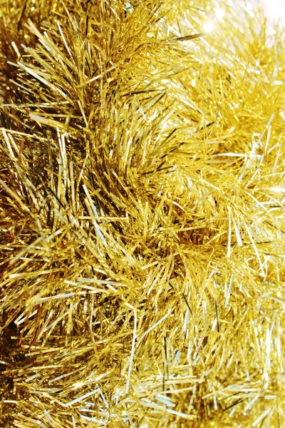 Decorações de Natal para árvore em glitter de ouro e vermelho — Fotografia de Stock