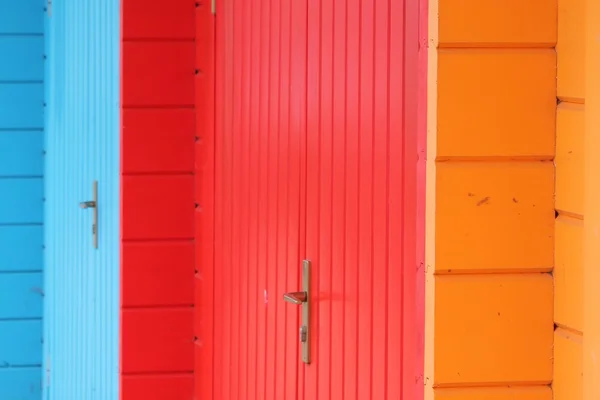 Victorian beach huts scarborough house paint — Stock Photo, Image