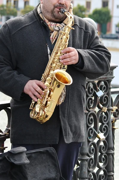 Pemain Saxophone — Stok Foto