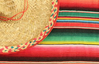 cinco de mayo poncho serape sombrero arka plan şeritler