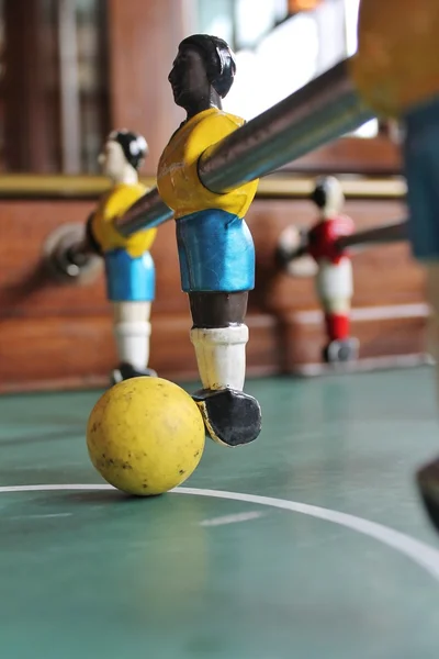 Fußball Brasilien Hemden Tischkicker Fußball in Mannschaftsfarben — Stockfoto