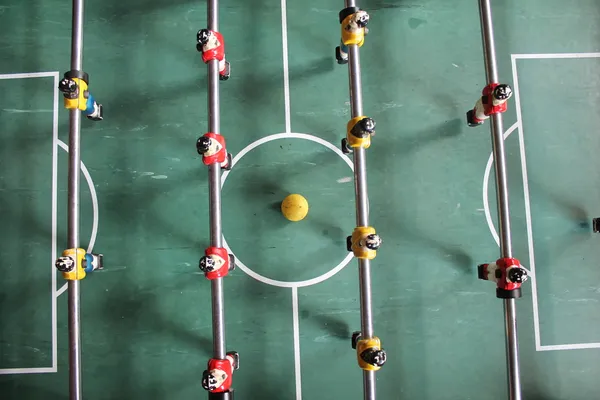 Futbolín en colores de equipo Camisetas Fútbol Brasil Tabletop — Foto de Stock