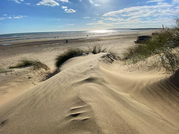 Camber Sands East Sussex View Camber Sand Dunes Sky Sea — Stock Photo, Image