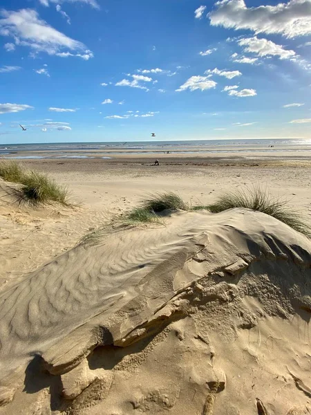 Camber Sands East Sussex View Camber Sand Dunes Sky Sea — Stock Photo, Image