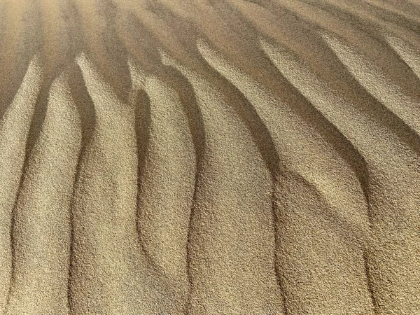 Ondas Dunas Padrão Areia Onda Dunas Areia Deserto Seco Marrom — Fotografia de Stock