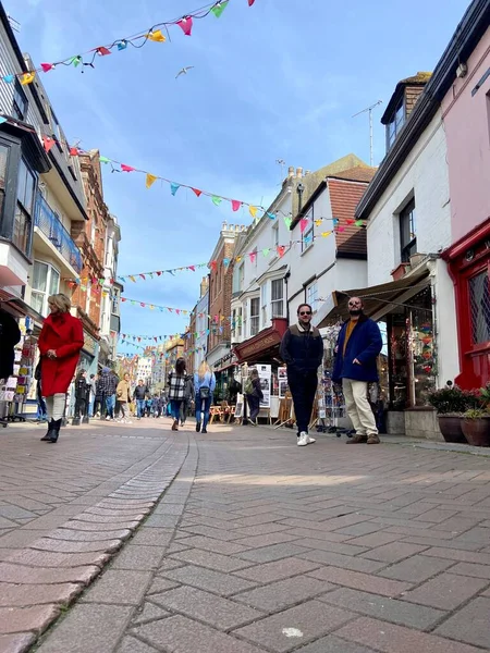 Hastings East Sussex 2022 View Hastings Old Town Street Popular — Stock Photo, Image