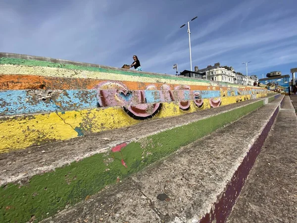 Hastings East Sussex 2022 Leonards Seaside Promenade Beach Seafront Beach — Stock Photo, Image