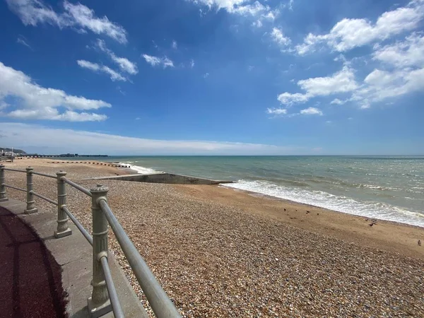 Hastings East Sussex Seafront Beach View Sea Pebbles Rocks — Stock Photo, Image