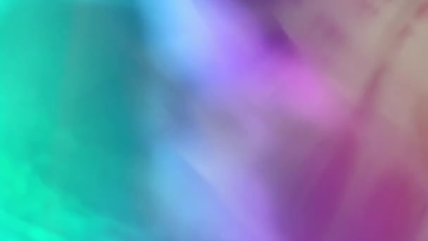 发光合成波蒸气激光全息图紫罗兰色粉红绿色背景科幻迪斯科抽象合成复古技术未来主义库存视频 — 图库视频影像