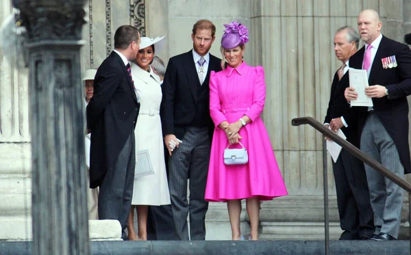 Londres Royaume Uni 2022 Meghan Markle Prince Harry Assiste Jubilé — Photo