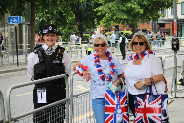 Londres Junho 2022 Trooping Colour Platinum Jubilee Queen Elizabeth People — Fotografia de Stock