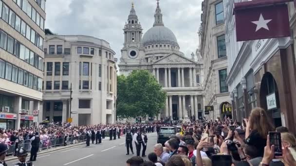 Londra Ngiltere 2022 Pauls Katedrali Nde Platin Kutlama Şükran Günü — Stok video