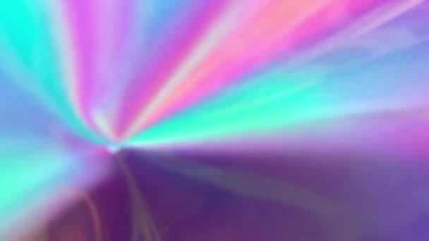 Neon Blå Rosa Synth Våg Ånga Lysande Ljus Hologram Skimrande — Stockvideo