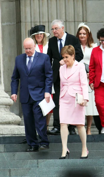 London June 2022 Scottish First Minister Nicola Sturgeon Husband Arrive — Foto de Stock