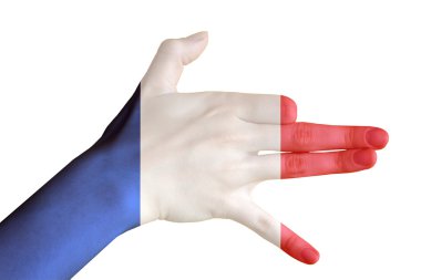 Fransa bayrağı el ele