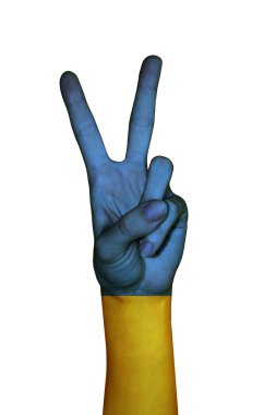 Ukrayna bayrağı el ele