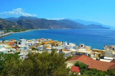 Yunanistan 'ın Girit adasının güneyinde yer alan Paleochora kentinin manzarası