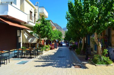 Paleochora, Girit Adası, Yunanistan 'da mimari ve sokak
