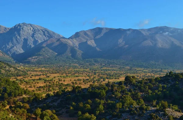 Berglandschaft Omalos Auf Kreta Weiße Berge Griechenland — Stockfoto
