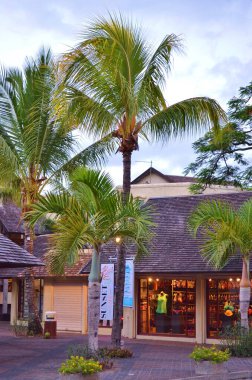 Mauritius adasındaki Grand Baie köyünde bir sokak.