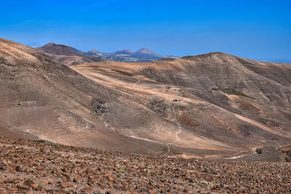 Vulkanisch Landschap Bergketen Los Ajaches Lanzarote Canarische Eilanden Spanje — Stockfoto