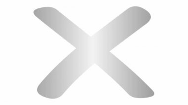 Animasyon gümüş haç görünür. İçki yasağı kavramı. Düz vektör çizimi beyaz arkaplanda izole edildi.