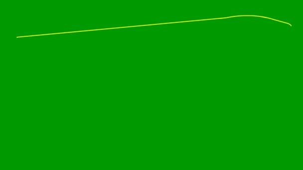 动感的空调线条图标 黄色的符号 在白色背景上孤立的向量图 — 图库视频影像