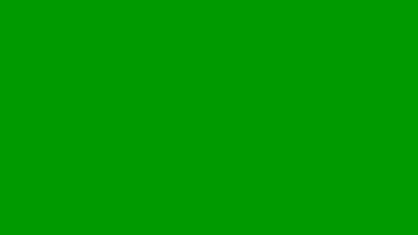 緑の背景にアニメーションの多色の中断 背景は半径に沿ってねじれています ベクターイラスト — ストック動画