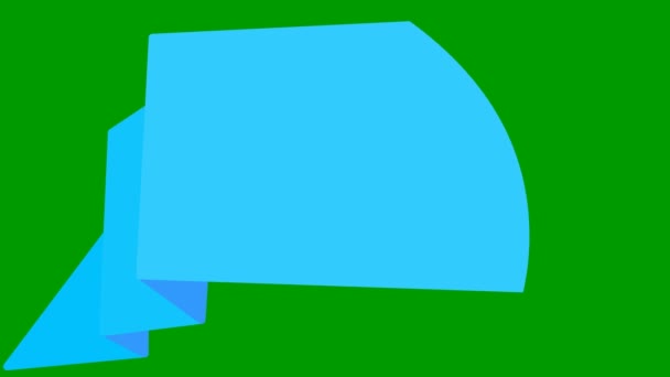 Animowany Niebieski Symbol Wstążki Zapętlone Wideo Banera Przestrzenią Kopiowania Ilustracja — Wideo stockowe