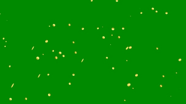 Confettis Cercle Animé Tombant Filant Vidéo Boucle Illustration Vectorielle Isolée — Video