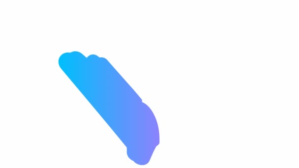 Ícone Rosa Azul Animado Marca Seleção Desenhada Com Marcador Símbolo — Vídeo de Stock