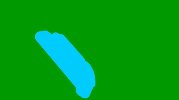 Анимированный Синий Значок Галочки Нарисованный Маркером Появляется Нарисованный Вручную Символ — стоковое видео