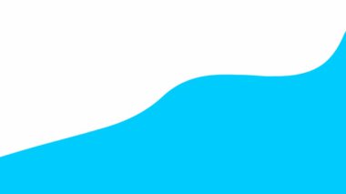 Animasyon mavi nokta. Geçmişi. Döngülü video. Dekoratif dalga yavaş yavaş şekil değiştirir. Düz vektör çizimi beyaz arkaplanda izole edildi.