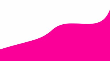 Animasyon pembe nokta. Geçmişi. Döngülü video. Dekoratif dalga yavaş yavaş şekil değiştirir. Düz vektör çizimi beyaz arkaplanda izole edildi.